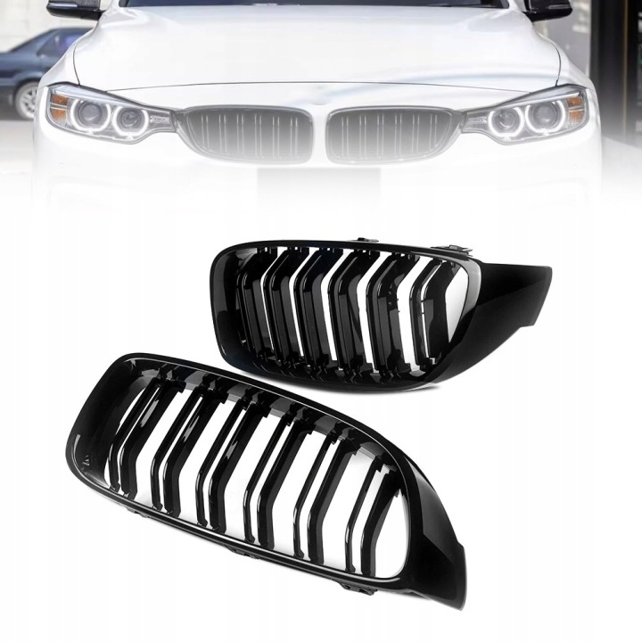 VERS BMW 4ER F32 F33 F36 2014-2016 GRILLE GRILLES NOIR BRILLANT 51137294813