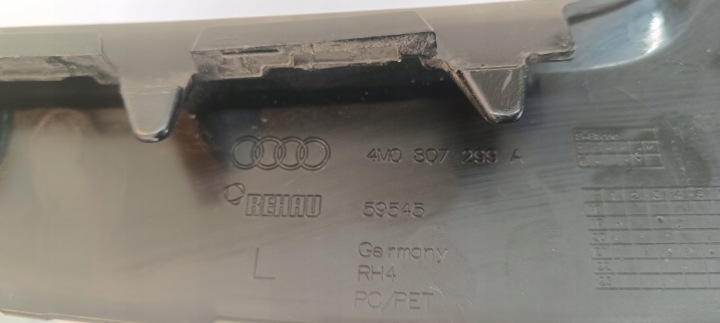 AUDI Q7 II LIFT S-LINE 19- MOULURE GRILLES PARE-CHOCS GAUCHE AVANT 4M0807299A