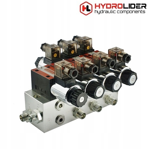 DISTRIBUTEUR HYDRAULIQUE ÉLECTRIQUE 3 SEK 40L 12V 2 CV JOYSTICK HYDROLIDER