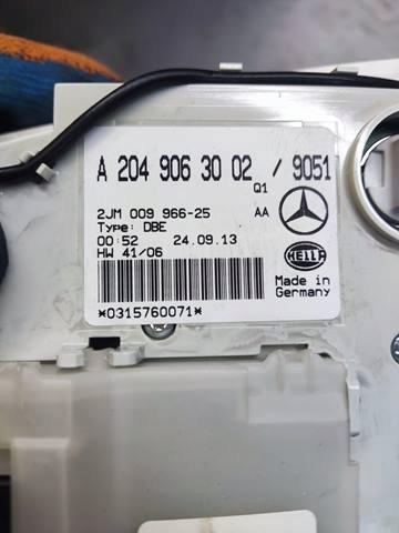 MERCEDES E CLASSE W207 LIFT AMPOULE PLAFONNIERS A2049063002