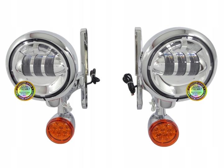 PHARES LED 4,5 POUCES LATÉRAL ABAT-JOURS I POIGNÉES VERS HARLEY ÉLECTRICITÉ ROAD KING