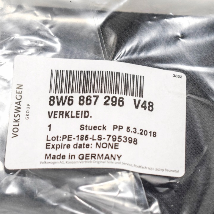 AUDI A5 S5 8W6 CABRIO DROITE RONDELLE INTÉRIEUR 8W6867296 V48 OEM