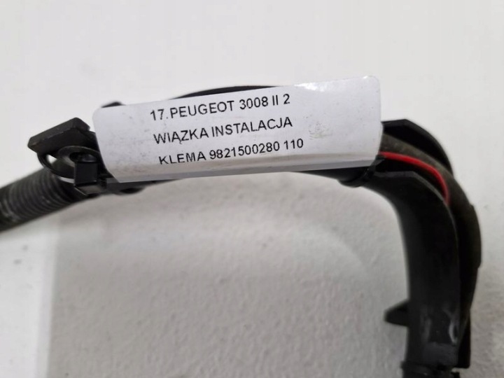 PEUGEOT 3008 II 2 FAISCEAU DE CÂBLES INSTALLATIONS SERRE-CÂBLE 9821500280