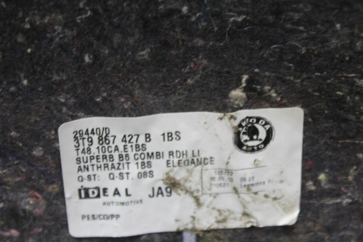 GAUCHE GARNITURE COUVERCLES DE COFFRE SKODA SUPERB II ESTATE (3T5) 3T9867427B 27558174