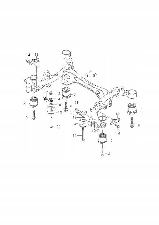 8W0505184 SUPPORT CHARIOTS DROIT AUDI A4 B9 8W 2019R