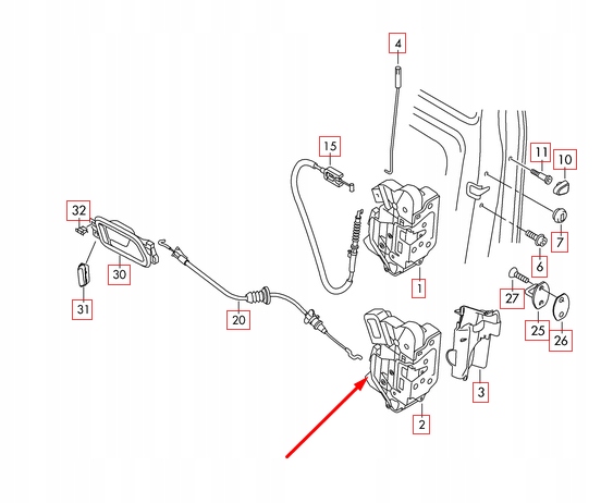 AUDI A1 8X SERRURE DE PORTE AVANT GAUCHES LHD 5N1837015M