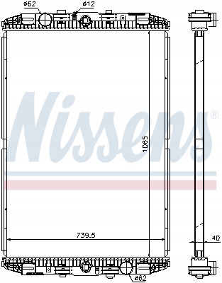 NISSENS 614170 RADIATEUR SYSTÈME REFROIDISSEMENT MOTEUR