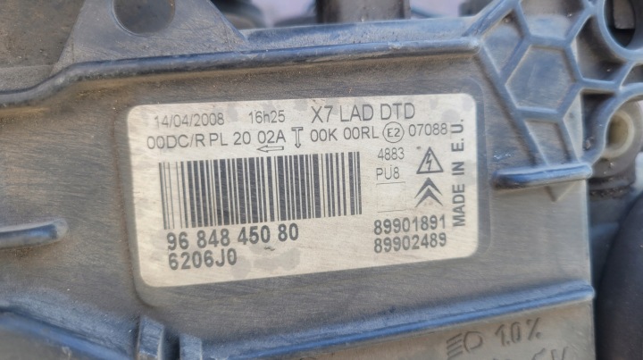CITROEN C5 III XÉNON PHARE DROIT AVANT PROJECTEUR 9684845080 709