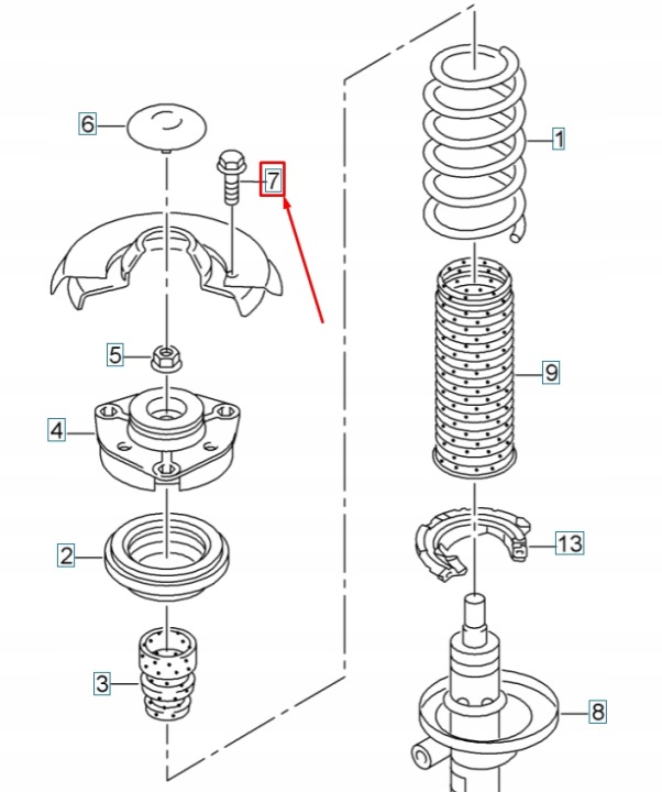 VW TIGUAN AD MK2 FIXATION AMORTISSEUR AVANT ESSIEUX VIS AVEC N91246401