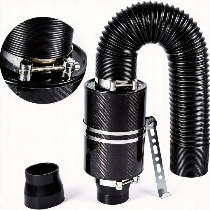 AIRBOX CONDUIT D'AIR FILTRE CONIQUE CARBONE KIT 76MM
