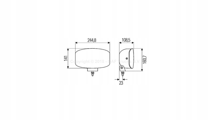 HALÓGENO DE DIODO LUMINOSOS + POZYCJA HELLA JUMBO 320 FF 