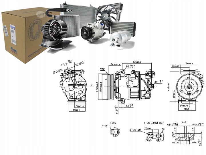 COMPRESOR COMPRESOR DE ACONDICIONADOR NISSENS 8FK351123 