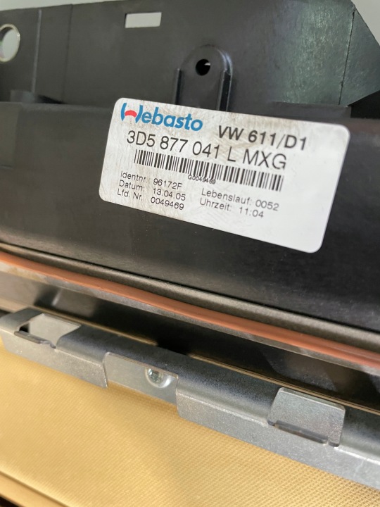 TOIT OUVRANT SOLAR COMPLET 3D5877041L VW PHAETON