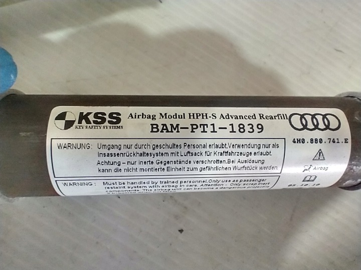 AUDI A8 D4 4H S8 RIDEAU COUSSIN SÉCURITÉ AIRBAG GAUCHE 4H0880741E