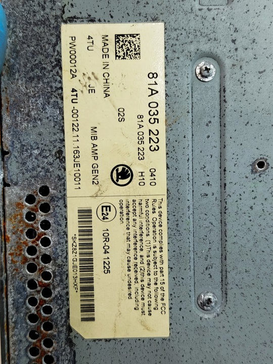 AMPLIFICATEUR SKODA SUPERB III 3V 81A035223 CANTON