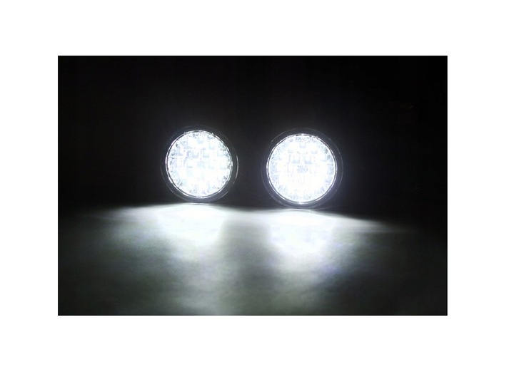 2 PIEZAS 12V 18DIODO LUMINOSO LED RENDONDOS DE AUTOMÓVIL LUZ DIODO LUMINOSO LED DO CONDUCTOR DE DÍA DRL 