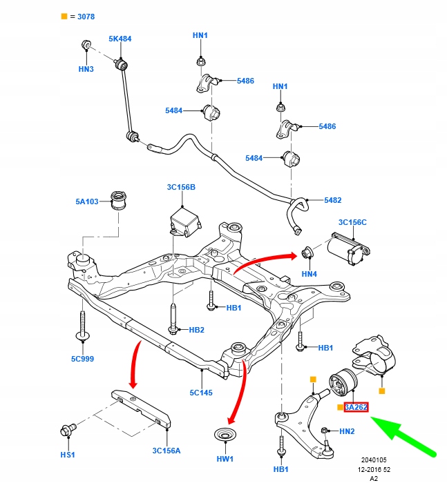 FORD MONDEO MK4 MANCHON BRAS DE SUSPENSION AVANT GAUCHE 7G9J-3A262-AB 1888630