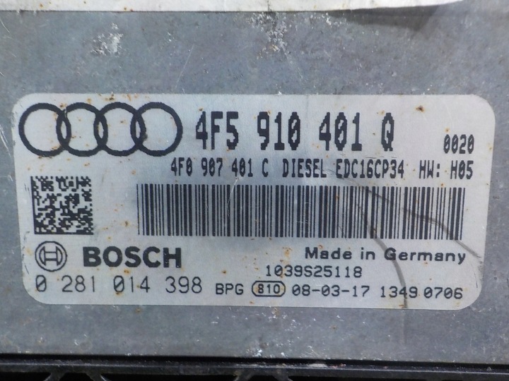 A6 C6 LIFT S-LINE 2.0 TDI VOITURE 08R 4D CONTRÔLEUR ORDINATEUR MOTEUR 4F5910401Q