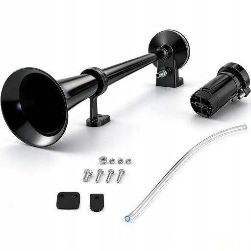 HAUT-PARLEUR KLAXON PNEUMATIQUE AVEC COMPRESSEUR AVERTISSEUR SONORE SIGNAL 12 V