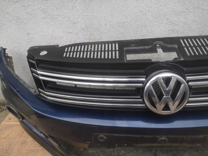 VW TIGUAN 1 I 5N 5N0 LIFT 11- 2011- GRILLE PARE-CHOCS AVANT COULEUR BLEU