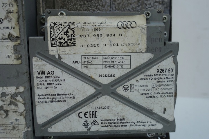 AUDI A6 A7 Q7 Q8 LECTEUR DE CARTE MODULE NAVIGATION MIB2 MIB 4K0035064