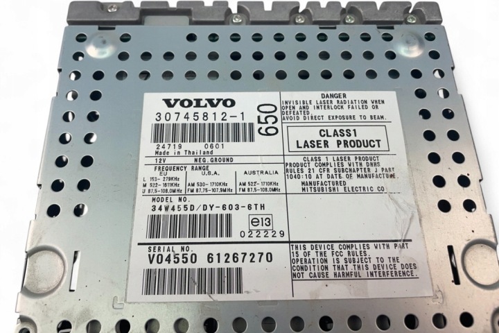 RADIO SANS NAVIGATION VOLVO S60 I 307458121 2005