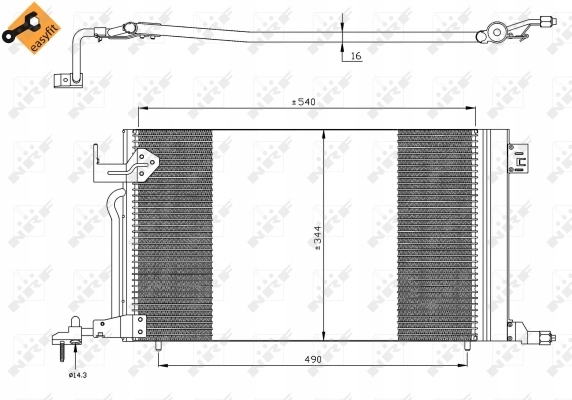 RADUADOR DE ACONDICIONADOR - CONDENSADOR EASY FIT 35304 