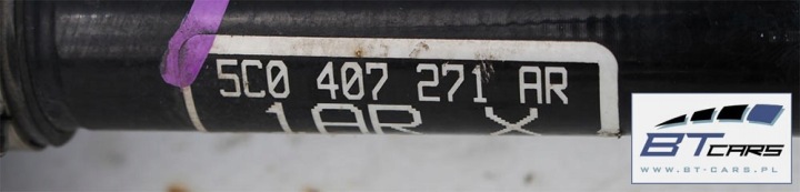 VW THE NOUVEAU BEETLE DEMI-ARBRE GAUCHE AVANT 5C0407271AR 5C0 407 271 AR AVANT