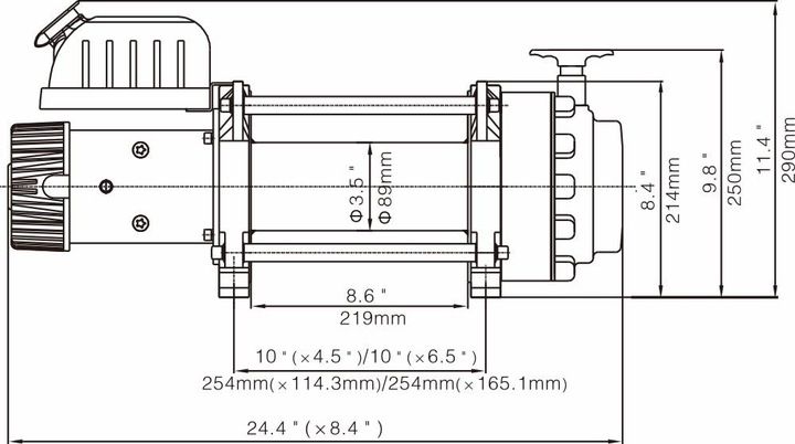 WYCIAGARKA ELÉCTRICA 20000 LBS 9 TON 24 V 