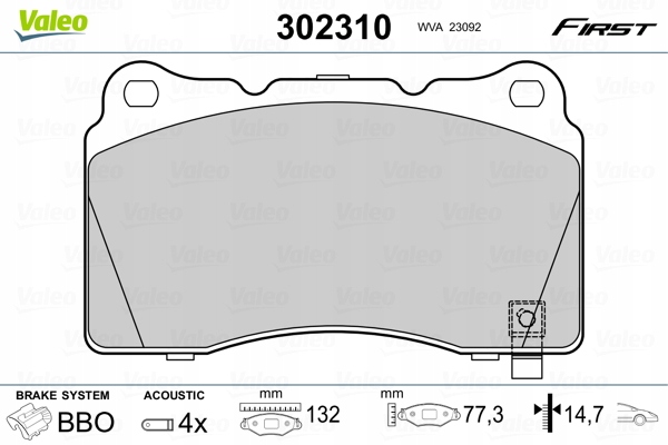 ZAPATAS DE FRENADO SUBARU IMPREZA WRX 01- PARTE DELANTERA 