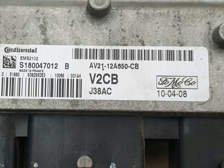 ORDINATEUR CONTRÔLEUR FIESTA MK7 AV21-12A650-CB P-N