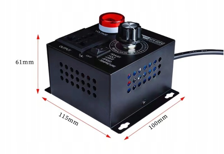 SCR RÉGULATEUR VITESSE ROTATION MOTEUR TENSION 4000W 220V AVEC GNIAZDKIEM