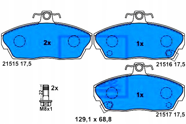 PADS BRAKE HONDA P. CIVIC- CONCERTO 89- 05 