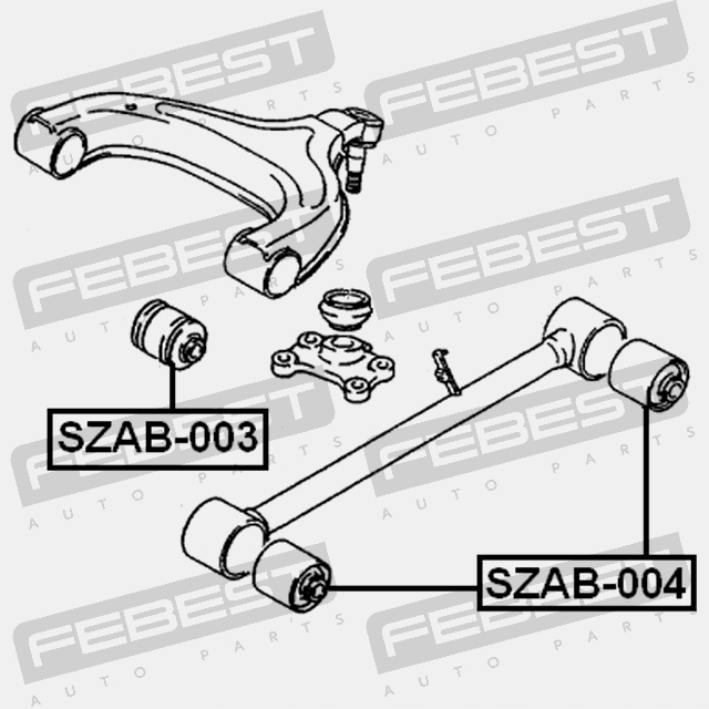 MANCHON BRAS DE SUSPENSION WZDLUZNEGO ARRIÈRE FEBEST SZAB-004