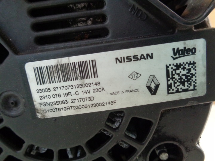 RENAULT MASTER IV 4 III 3 LIFT ALTERNATEUR 2.3 DCI 231007619R