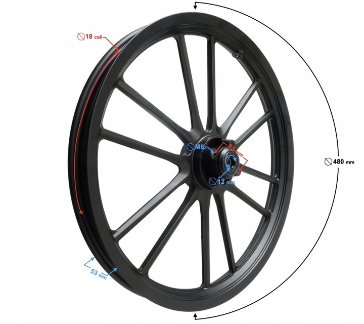 RATLANKIS PRIEK. 1,6X18 STABDYS TARCZOWY CLASSIC 125 AL nuotrauka 2