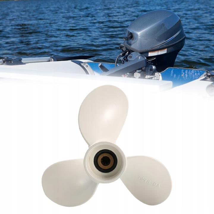 HÉLICE ALUMINIUM ZABURTOWE 7 1/2 X 8 BA 3 OSTRZA VERS YAMAHA 4HP 5HP