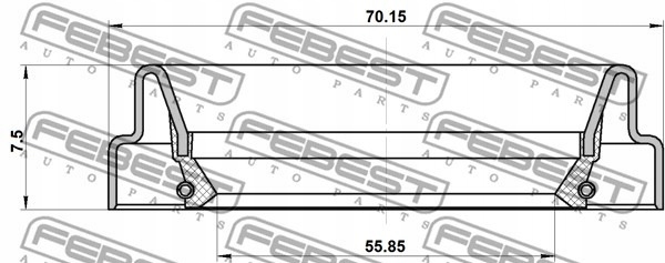 FEBEST 95FDY-57700808C ANILLO USZCZELNIAJACY, EJE DE ACCIONAMIENTO 