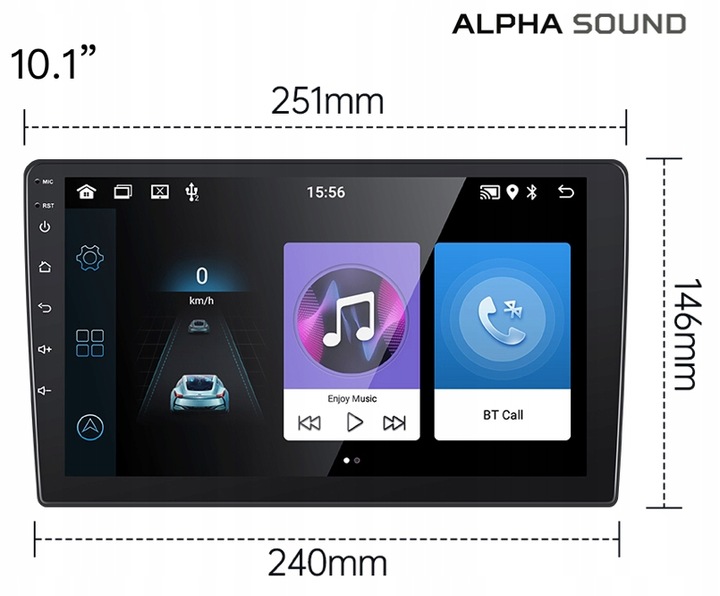 CUADRO DE AUTOMÓVIL PARA RADIO ANDROID 10. INTEGROS 10