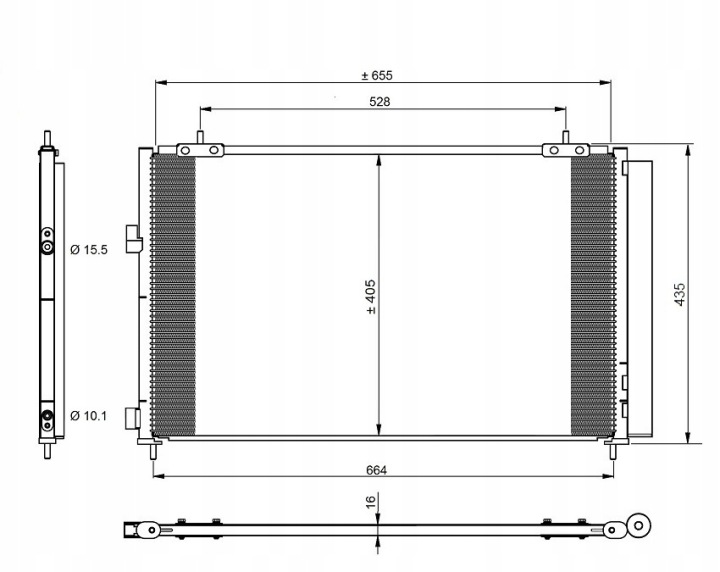 RADIATEUR CLIMATISATION AVEC SÉCHEUR TOYOTA RAV 4 IV 2.0/2.0D/2.2D 12.12-