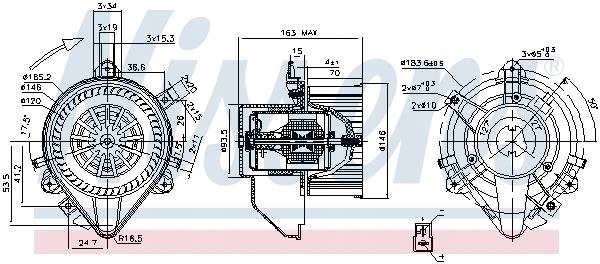 NISSENS 87131 VENTILATEUR FIAT DOBLO 01-