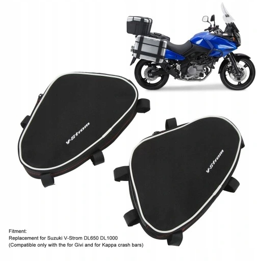 NOIR SACS SUR ARCEAU SUZUKI DL1000 V-STROM 2 PCS