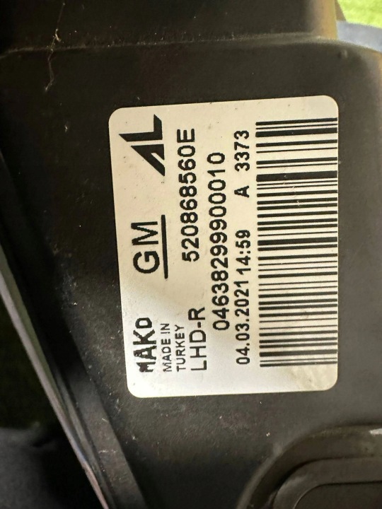 PHARE OPEL COMBO C DROIT AVANT EUROPE 520868560E