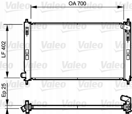 735200 RADUADOR DE AGUA 735200 VALEO CITROEN MITSUBISHI 