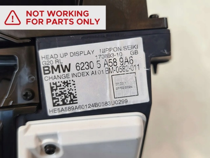 BMW I4 MONITEUR HEAD UP 2024 COUPÉ 4/5DR 62305A589A6 (22-24) EDRIVE35
