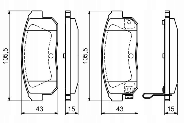 BOSCH SABOTS DE FREIN MAZDA RX8 03- ARRIÈRE photo 2 - milautoparts-fr.ukrlive.com