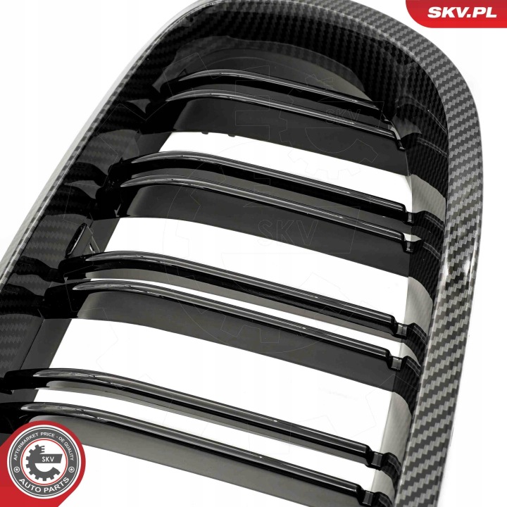 GRILLE GRILLES 66SKV186 DOUBLE MOULURE COULEUR CARBONE BMW 5 F10 51137261356