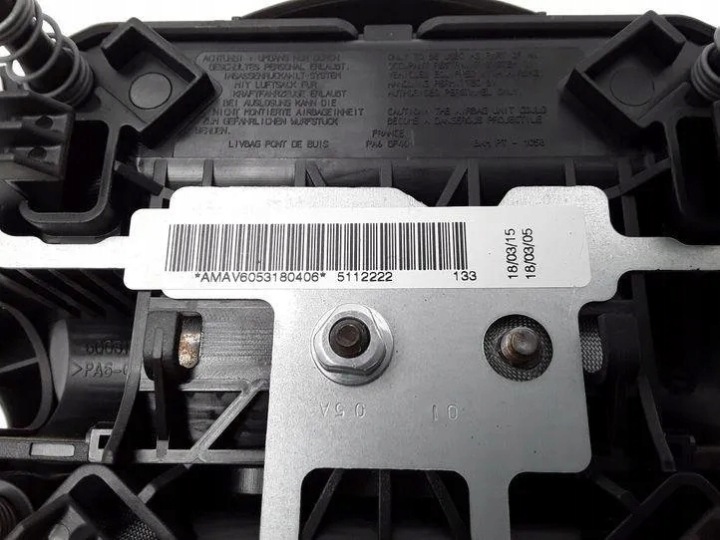 AIRBAG CONDUCTEUR NISSAN ALMERA TINO (V10) 6005158 1.8L GASOLINE 84KW 2005