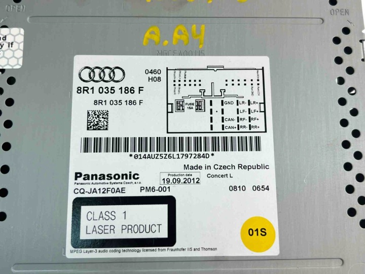 RADIO SANS NAVIGATION AUDI Q5 (8R) 8R1035186F 30416532 2012