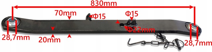 KIT TUZ C-330 CIEGLO GAUCHE DROIT SUPPORT GAUCHE I DROIT 2 CV CHAÎNE LATÉRAL POUTRE